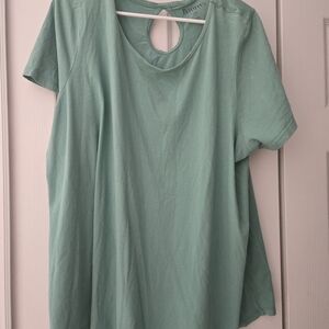 Roaman's Seafoam Green Short Sleeve Top